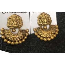 Handpainted Terracotta Jewellery – Ganesha Ear rings